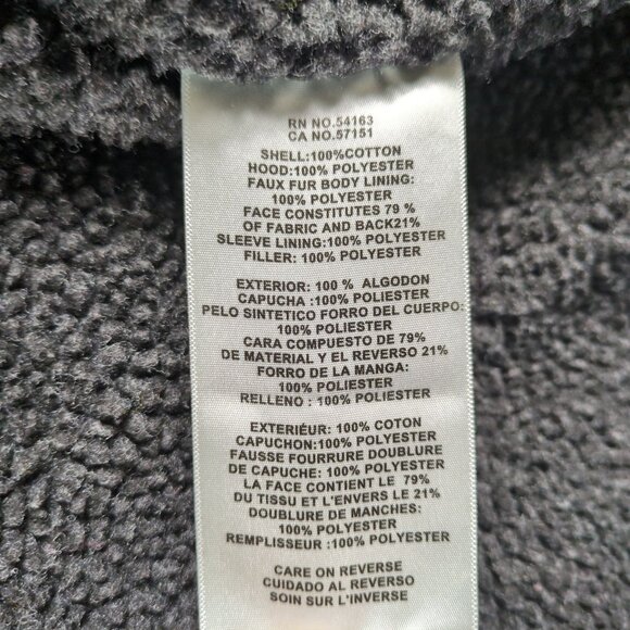 Levi’s Sherpa Lined Hooded Military Jacket Mens M Olive Green Workwear Winter - Picture 12 of 13